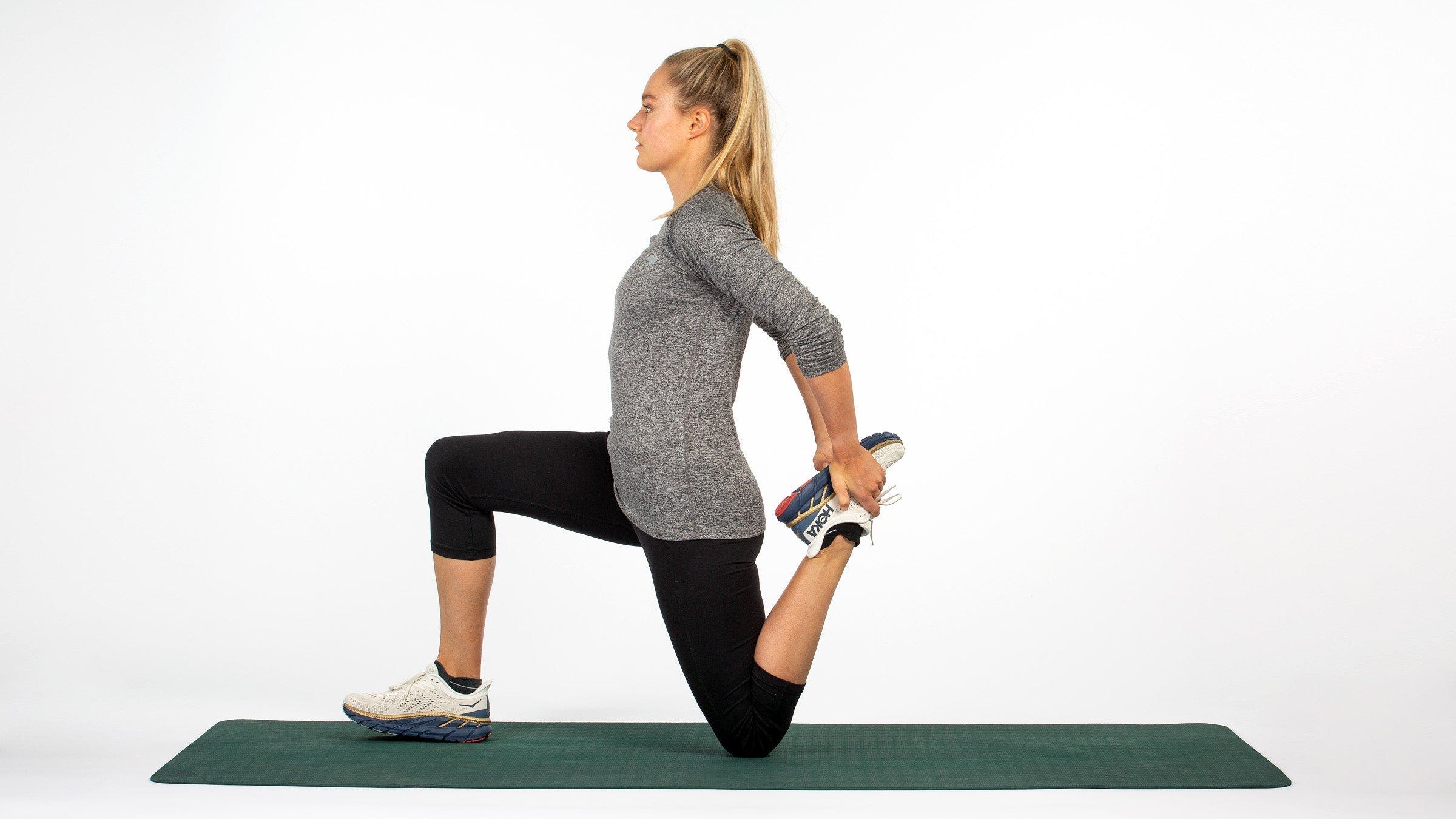 Woman performing Hip Flexor Stretch