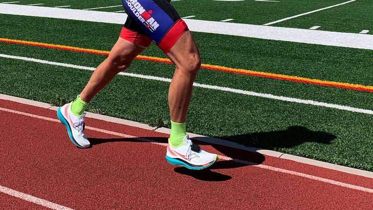 testing super shoe on track