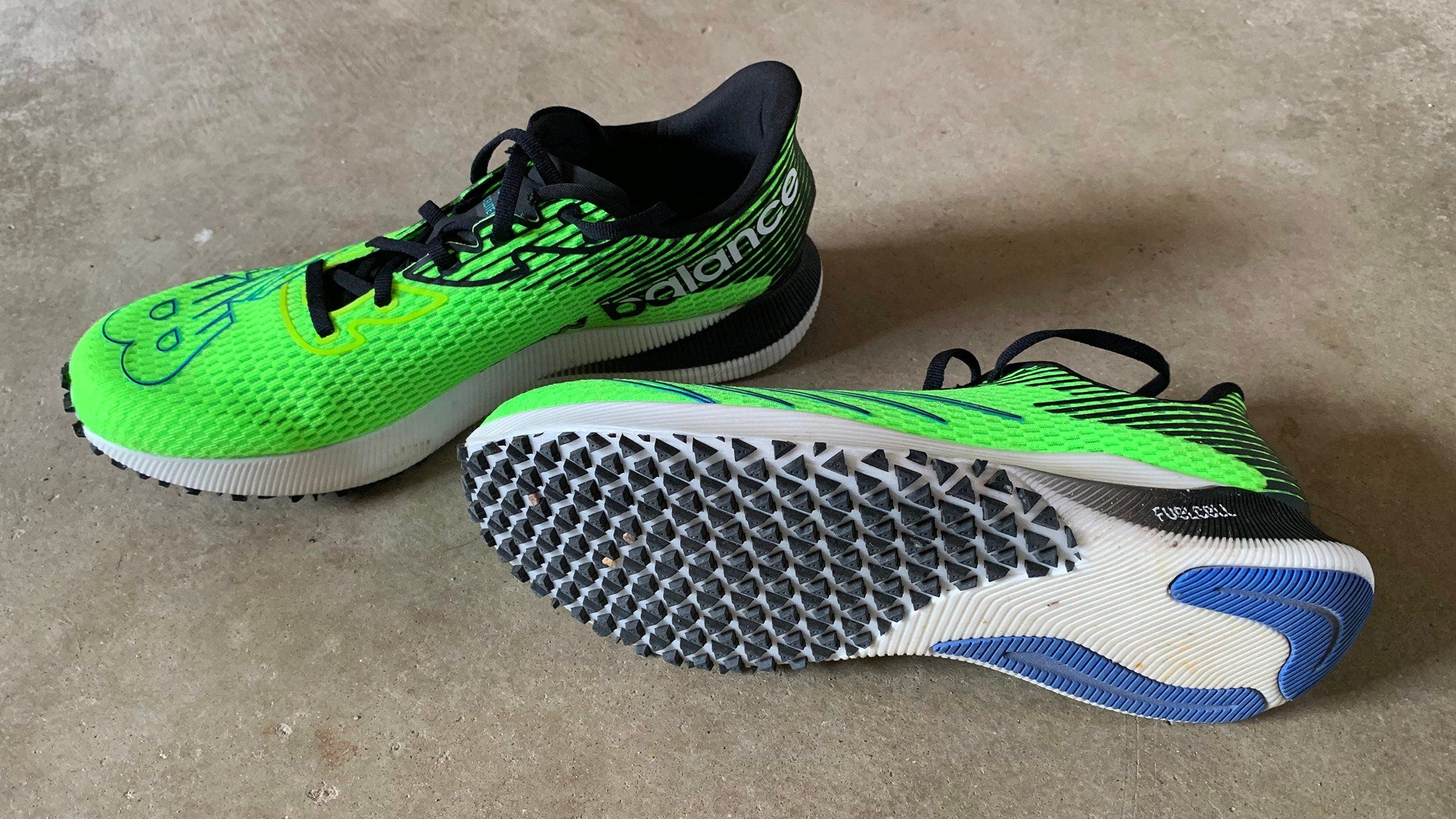 New Balance FuelCell RC Elite look at the bottom of the shoe.