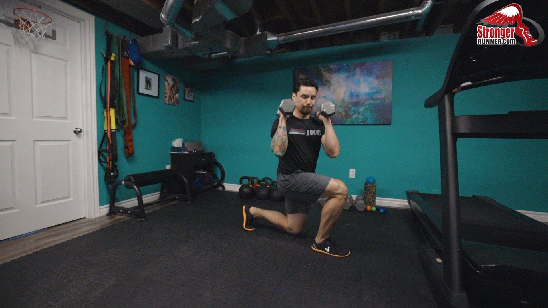 Two-Dumbbell Advanced Home Workout for Runners