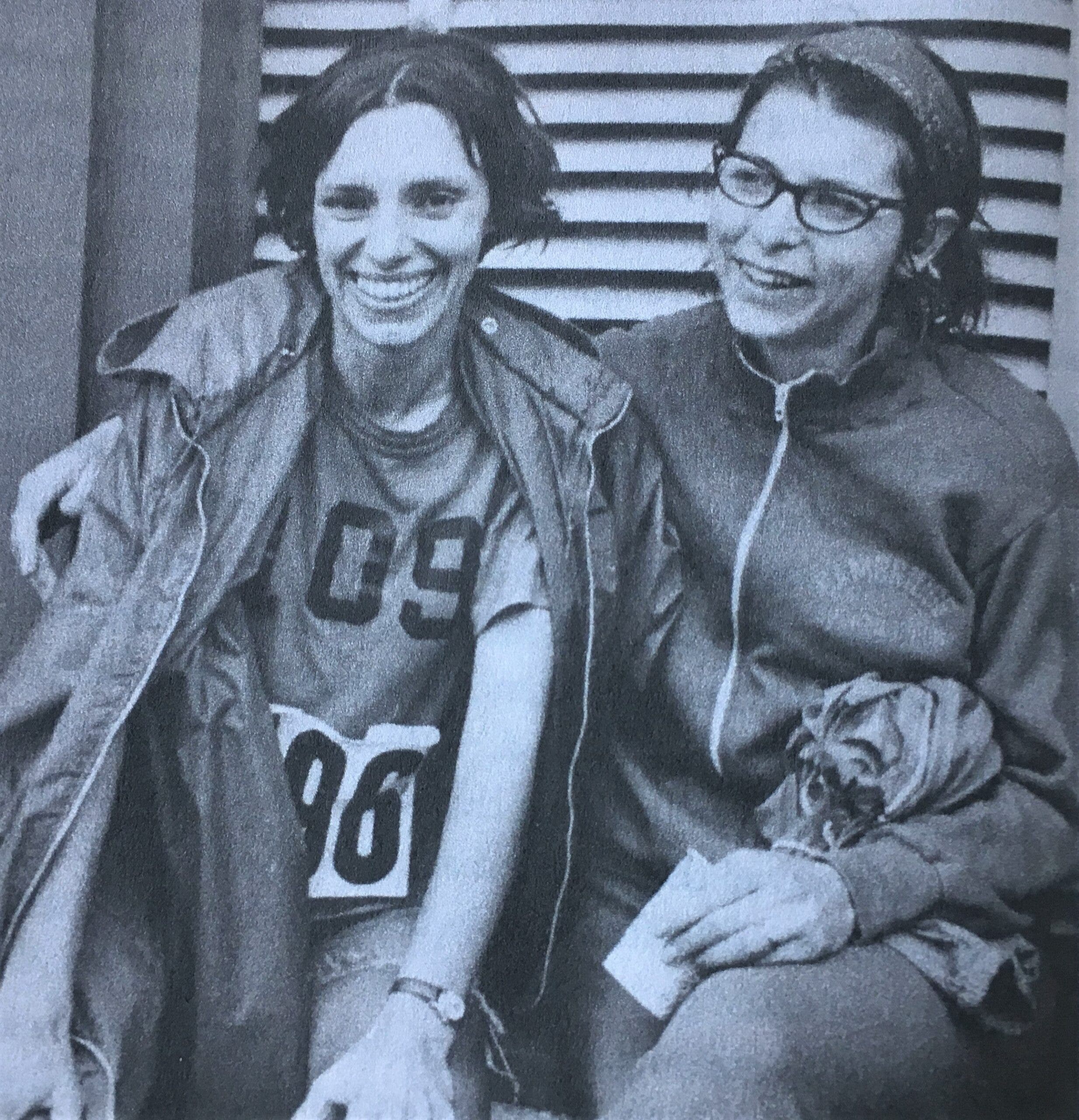 Nina Kuscsik and Sara Mae Berman post-Boston 1971.