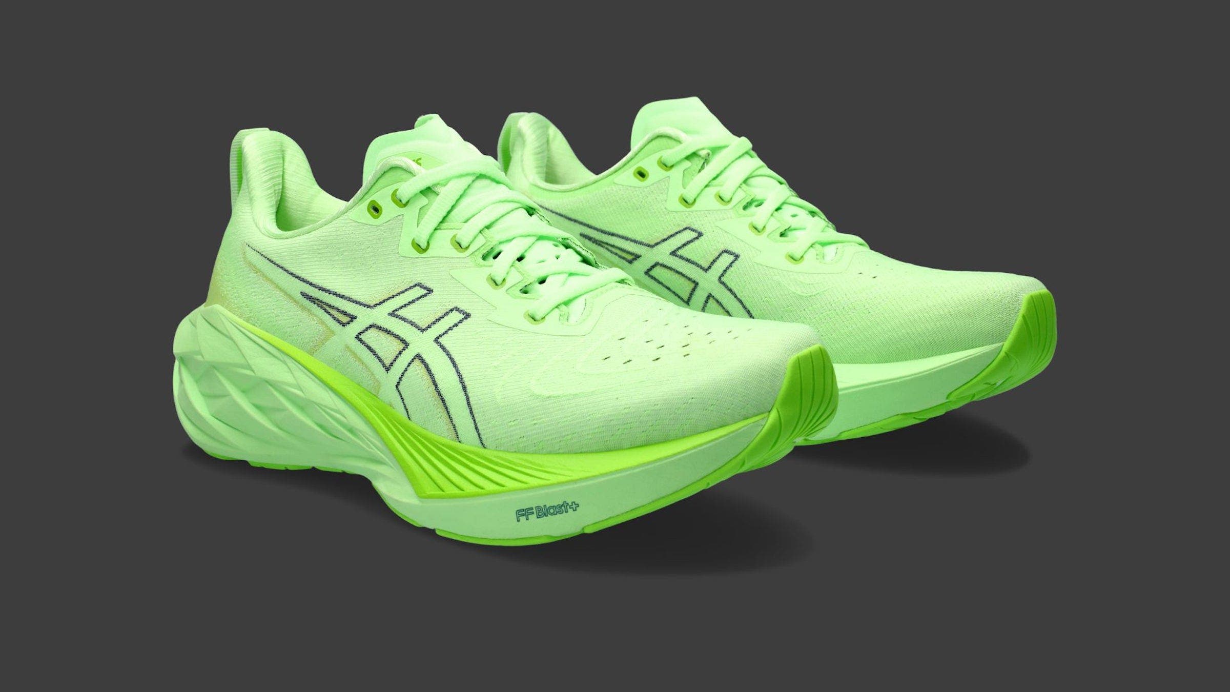 ASICS Lightweight Running Shoes in Pale Green & Black ASICS Running & Jogging Green Fitness & Running Shoes for  main image 2