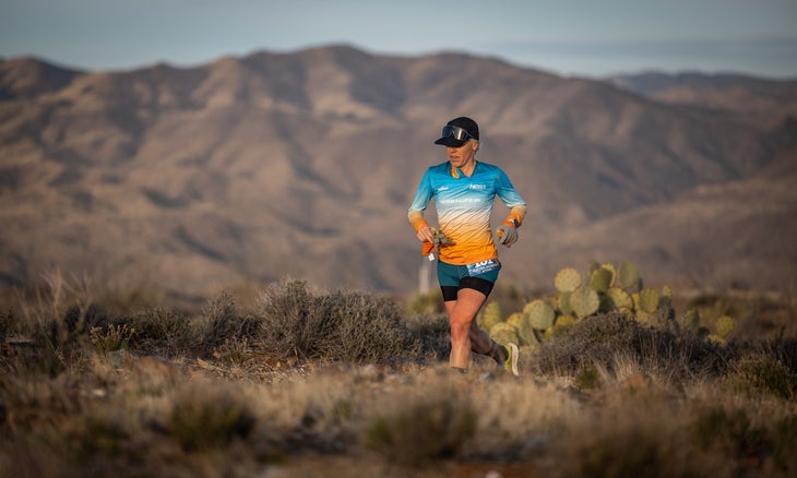 Heather Jackson works her way down the Black Canyon trail.