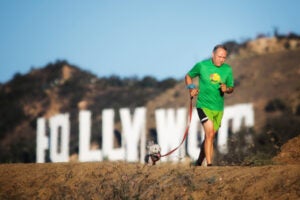 Running in Griffith Park in Los Angeles