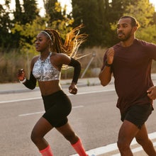 two runners out for an easy run in the morning