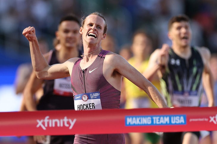 Cole Hocker won his second straight U.S. Olympic Trials 1500-meter title.