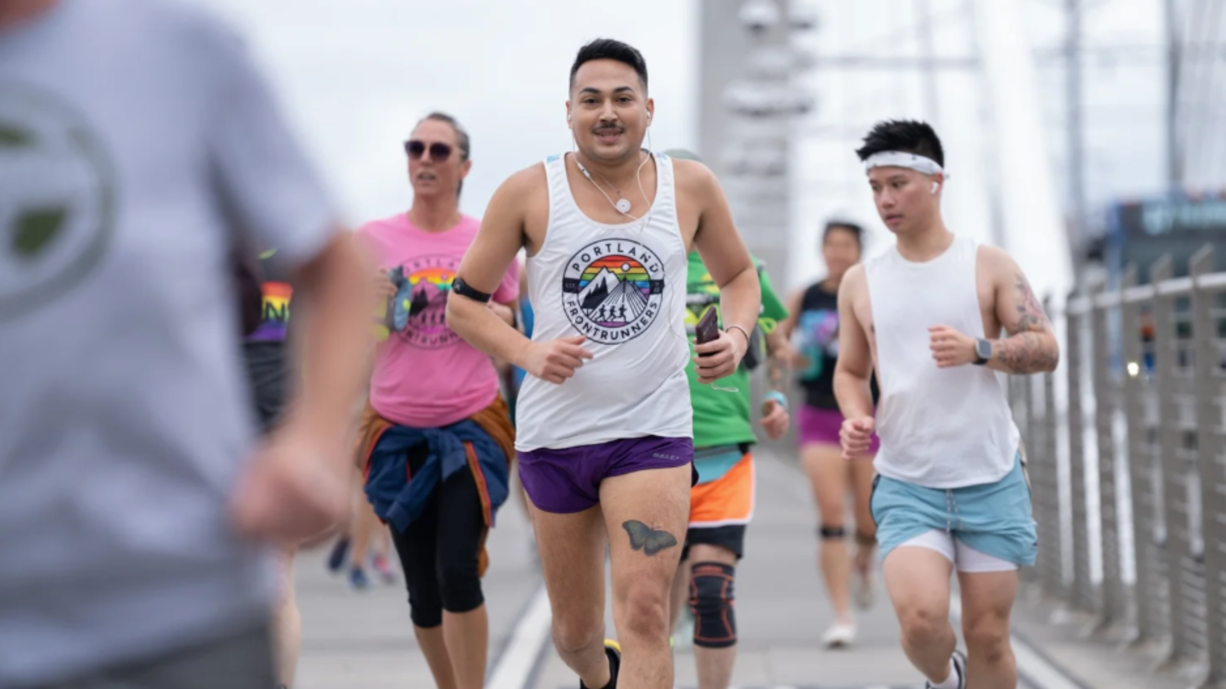 Outside Riun Celebrate Pride Month with a Pride Run