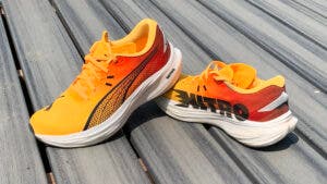 Puma Deviate Nitro 3 on a grey boardwalk