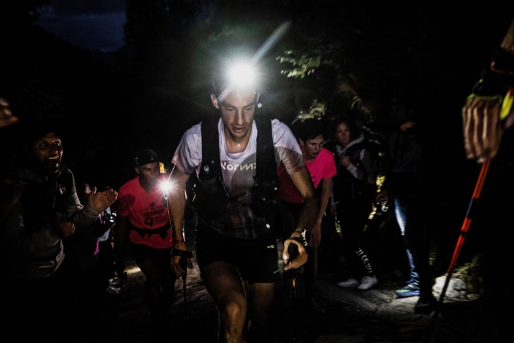 Spain's Kilian Jornet competes in the 19th edition of the Ultra Trail du Mont Blanc (UTMB)