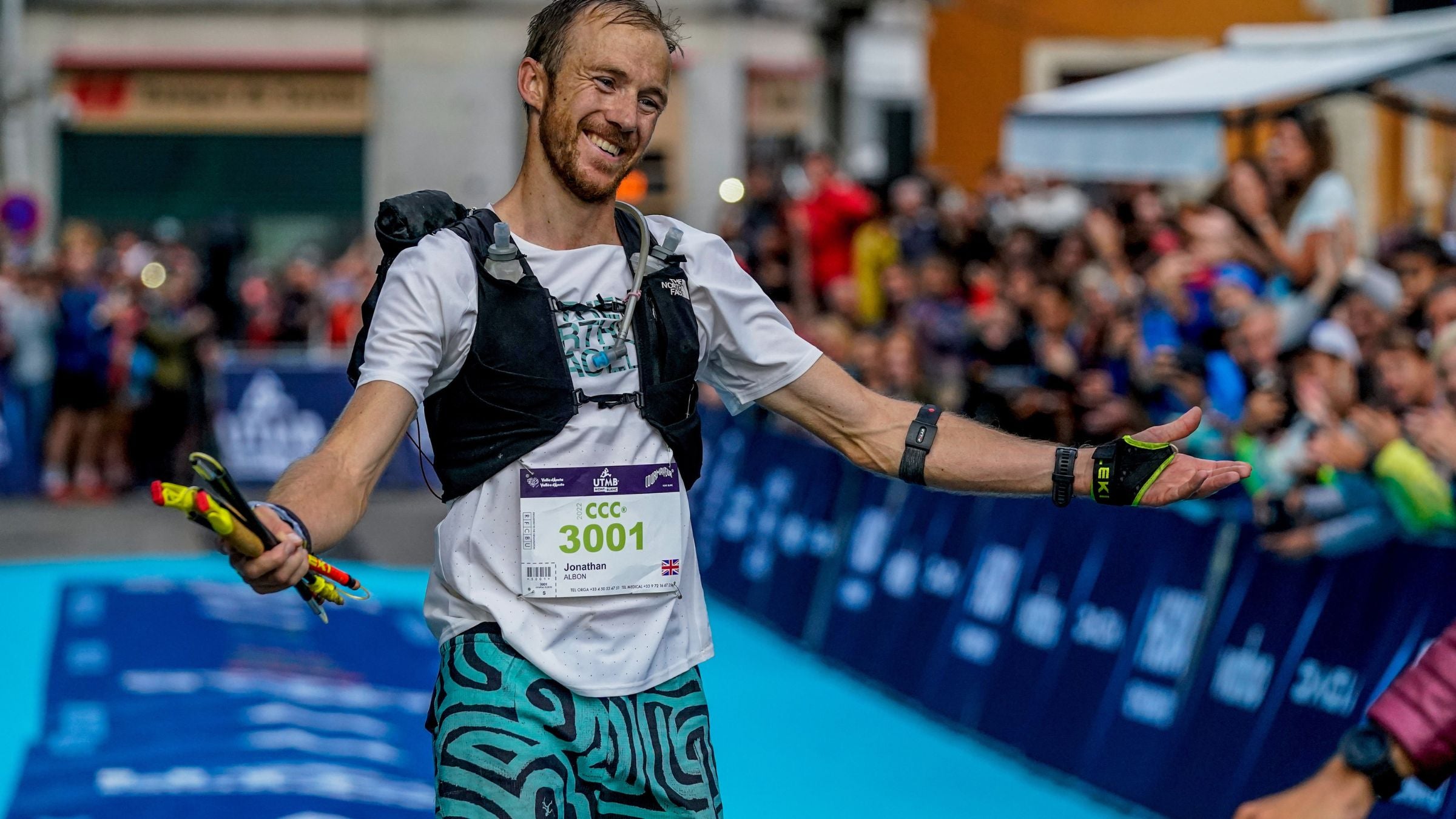 Jonathan Albon at the finish line.