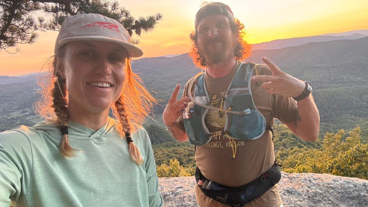 Between 50 and 60 people came in and out to support Tara Dower (left) on her record-breaking thru-hike.