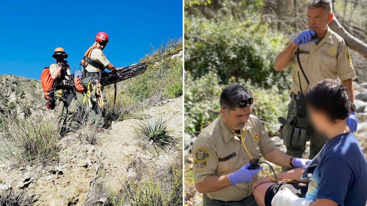 search and rescue trail runners being rescued