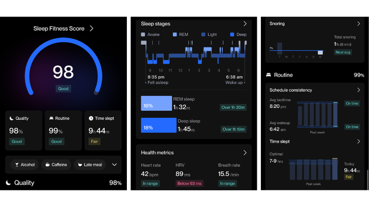 Data from the Eight Sleep Pod 4