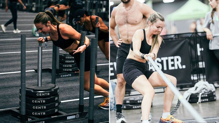 Hyrox sled push and pulls