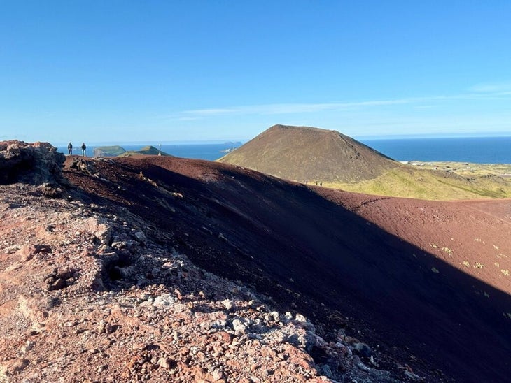 Running on a volcano in Iceland.