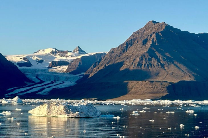 running on a treadmill near Greenland