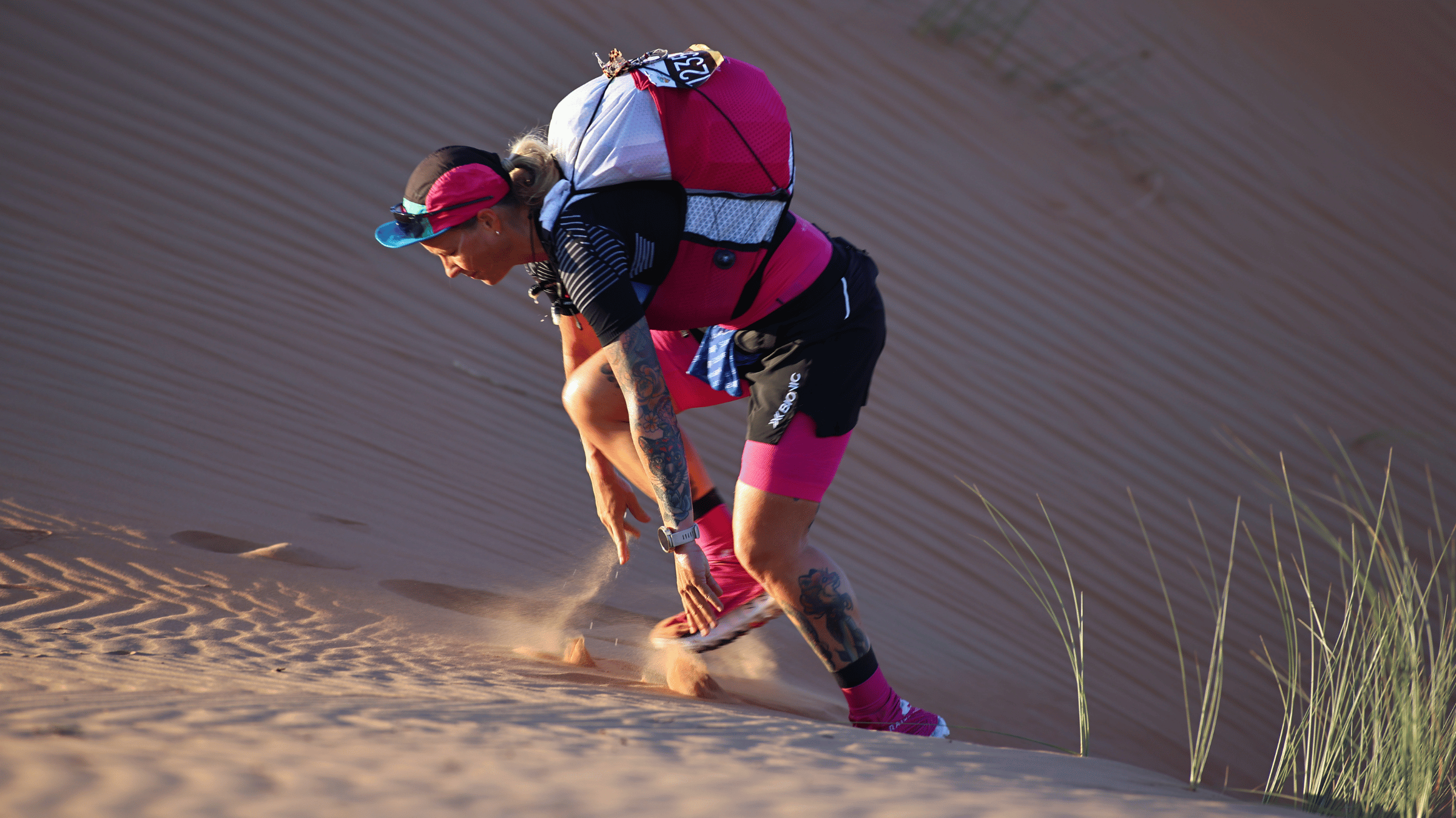 Runners had to carry everything with then: five days worth of food and running fuel, a first aid kit, and your sleeping bag at a minimum.