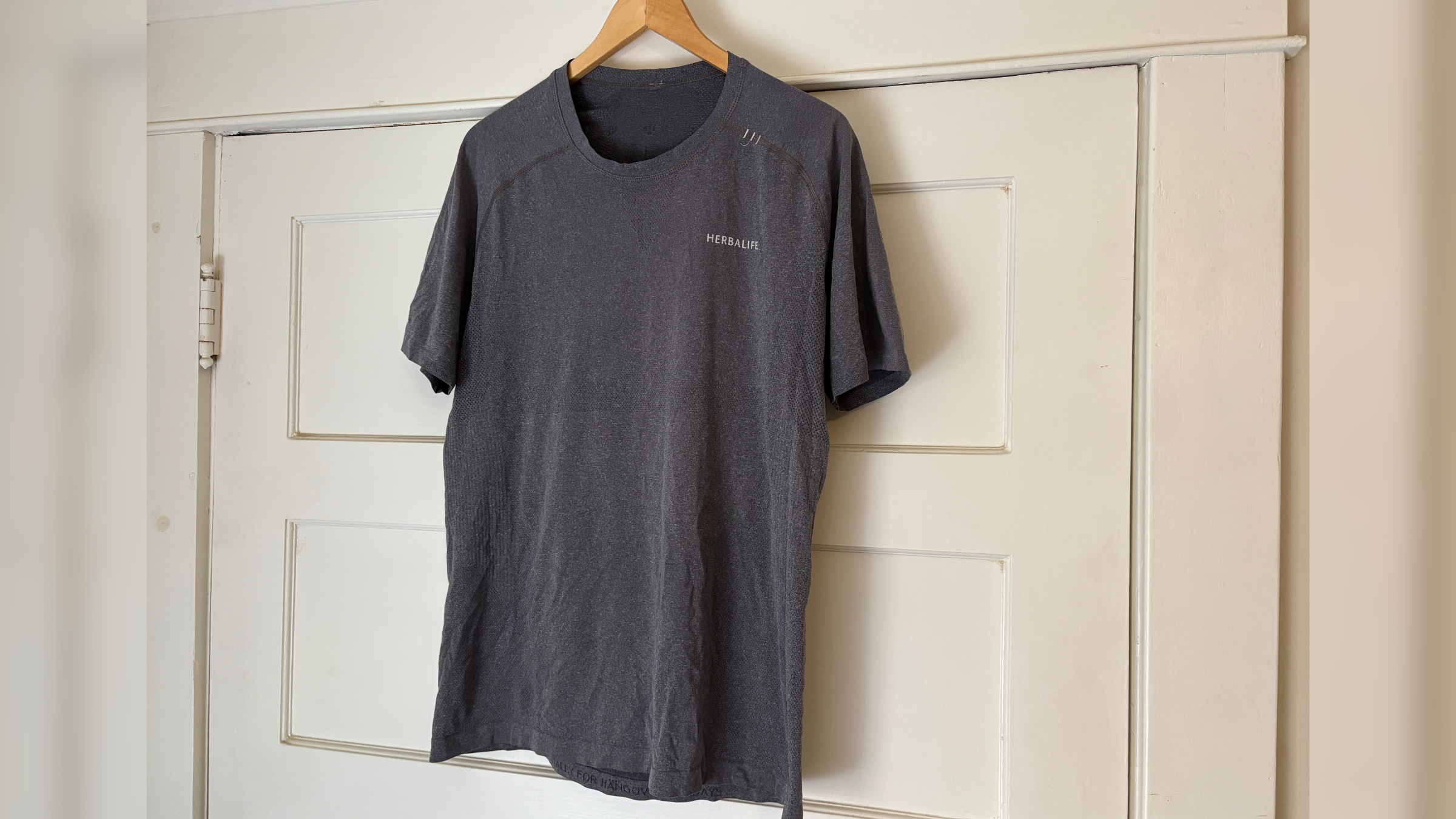 a gray lululemon shirt