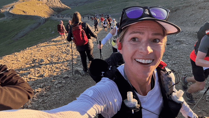 Stephanie Case started in the third wave of this very grueling race.