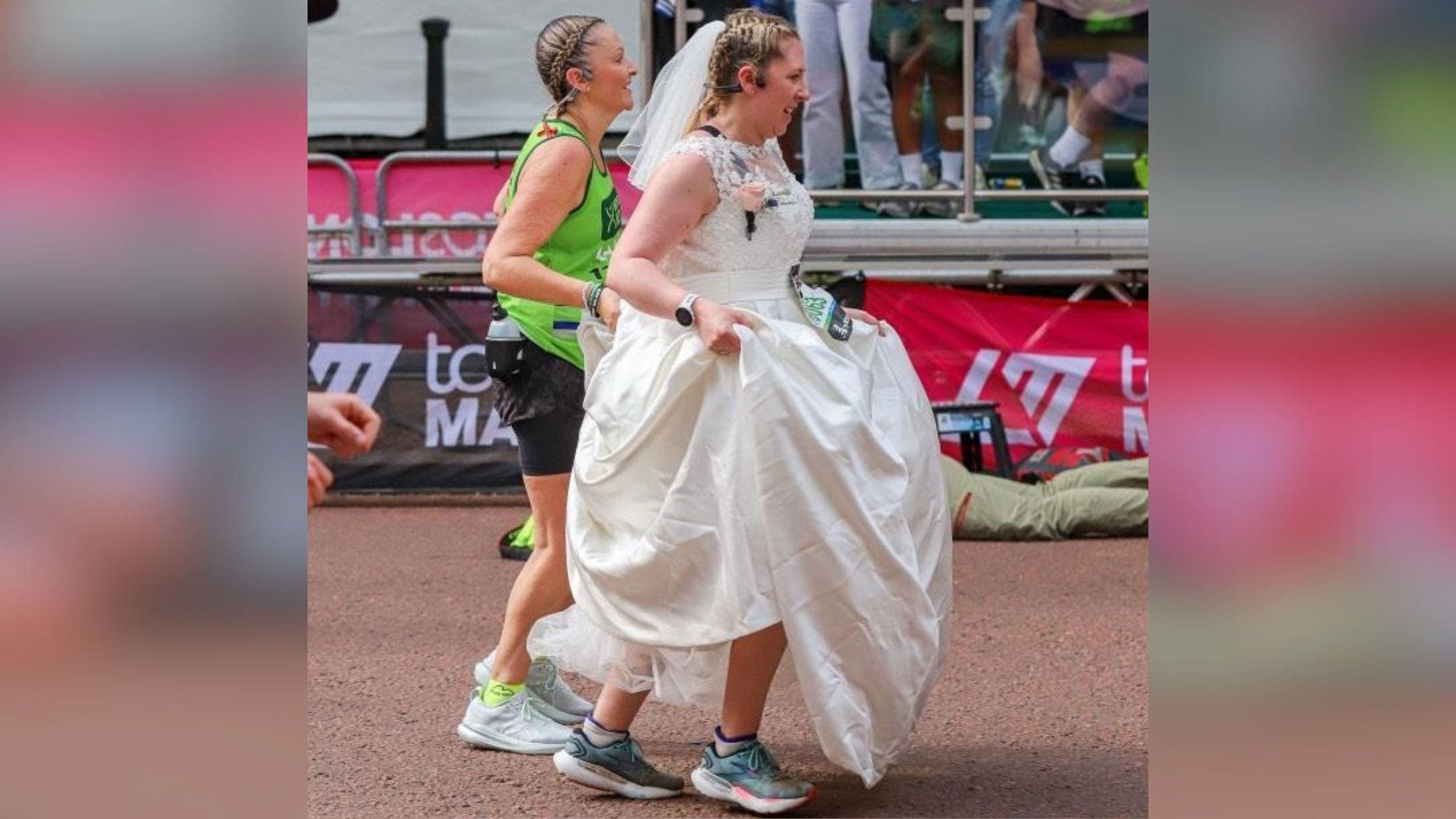 She Finished the London Marathon in a Wedding Dress