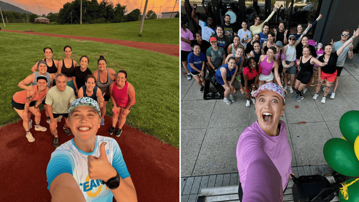 Mackenzie Rink and her running group