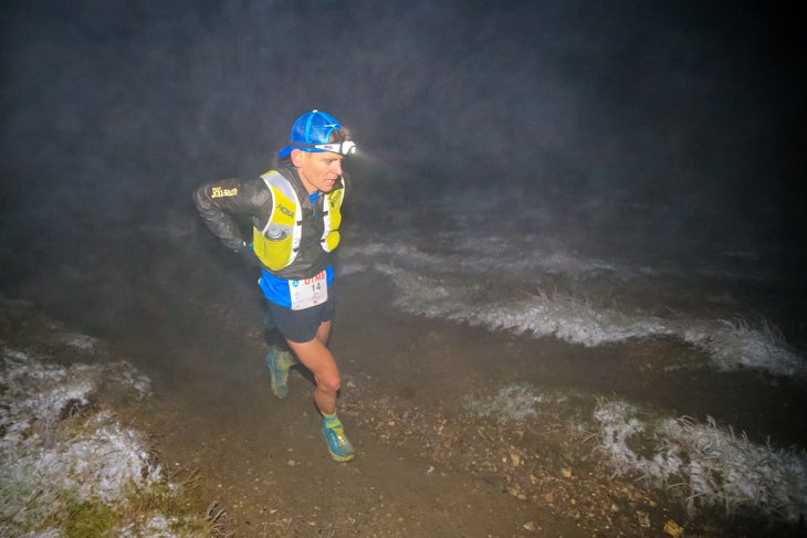 Tim Tollefson en route to third place at the 2017 UTMB.