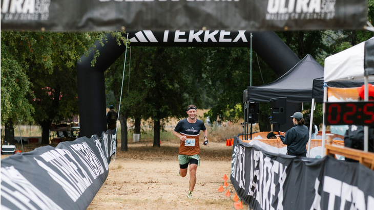“Foster finishes the 2025 Bulldog Ultra 25K in fourth place, with a time of 1:57:13. (Photo: Everett Johnson, @everettjohnsonphoto)