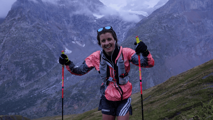 Ruth Croft in the cold at 2025 UTMB