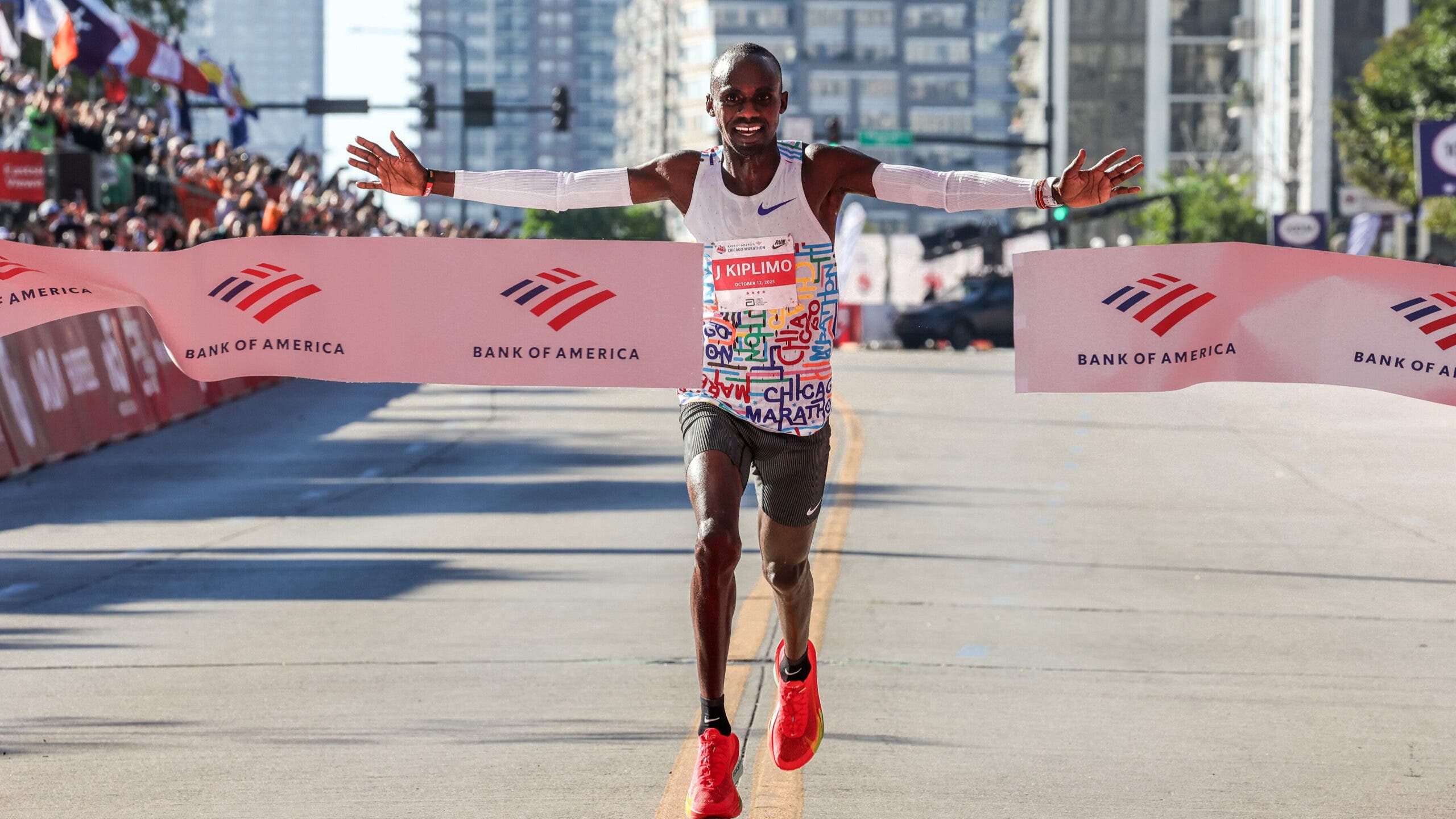 Jacob Kiplimo from Uganda won the Chicago Marathon in the Nike Alphafly 3. He was among five of the top 10 athletes in the men's race to wear the shoes.