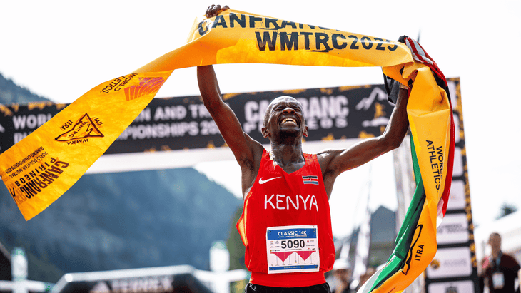 Philemon Kiriago (Kenya) wins the men’s Classic race.