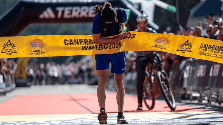 Jim Walmsley wins the men’s Long Trail race.