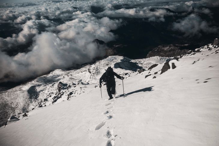 Kilian Jornet on Mount Rainier.