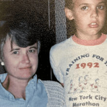 The art of the race shirt: David Alm and his mom