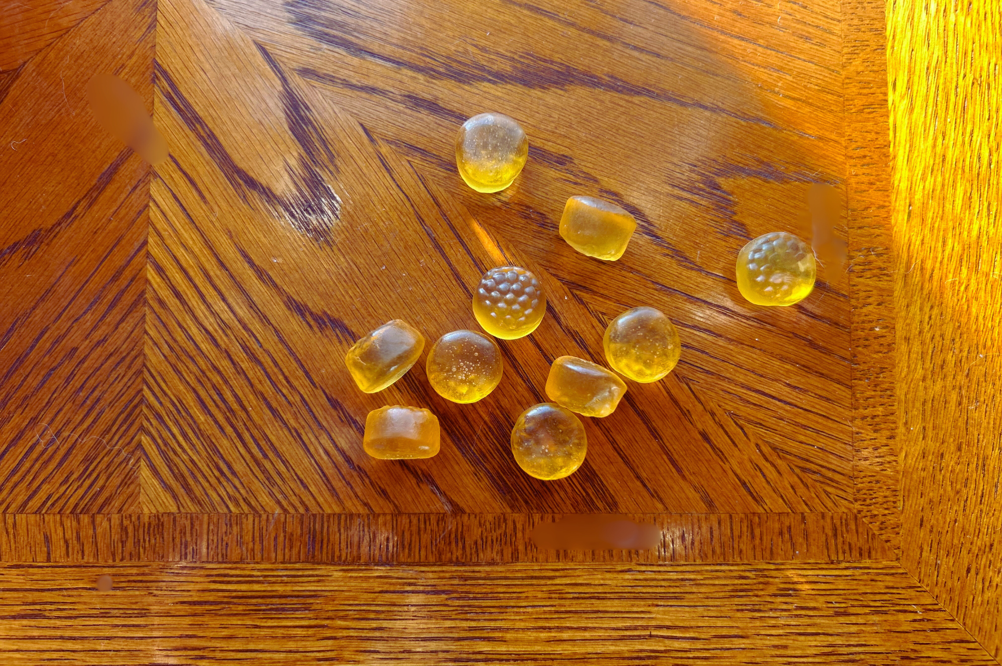 melatonin gummies on a table
