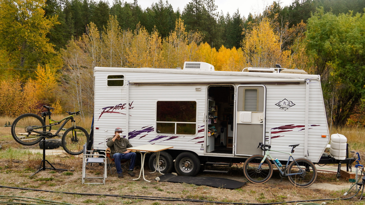 Alex King in his van