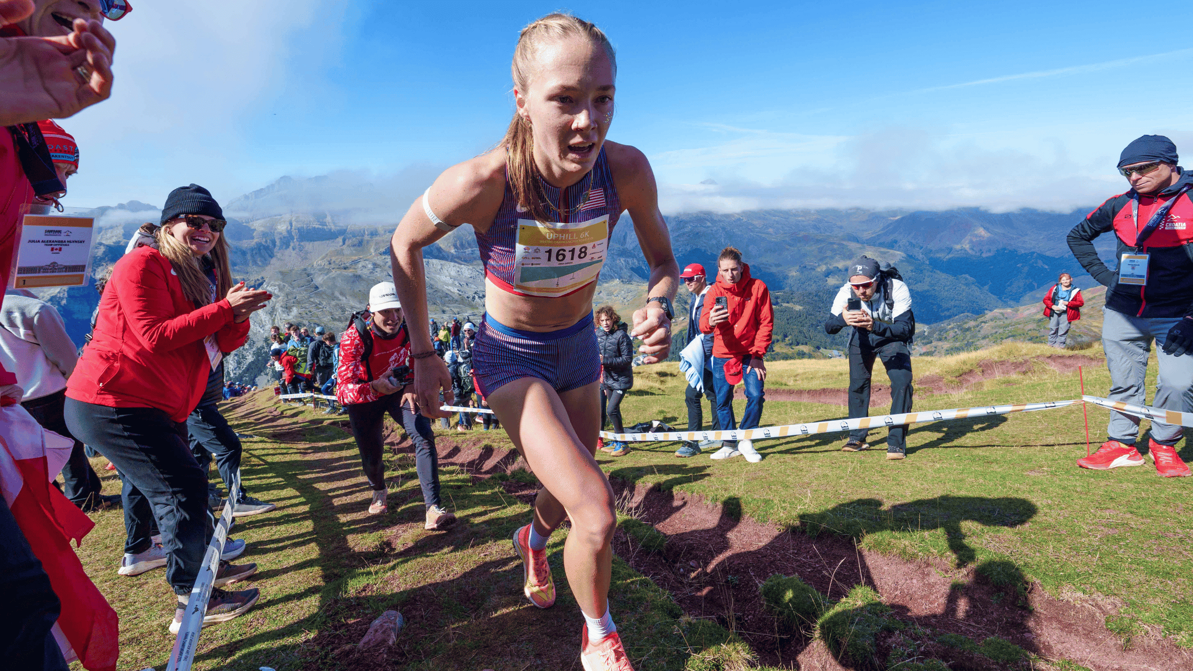 All about that monster aerobic base: Anna Gibson earned a bronze medal at the 6K uphill race at the 2025 World Mountain and Trail Running Championships in September 2025.