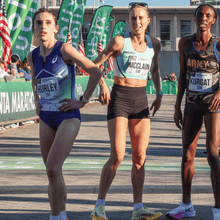 2026 U.S. Half Marathon Championship with Emma Grace Hurley, Jess McClain, Ednah Kurgat.