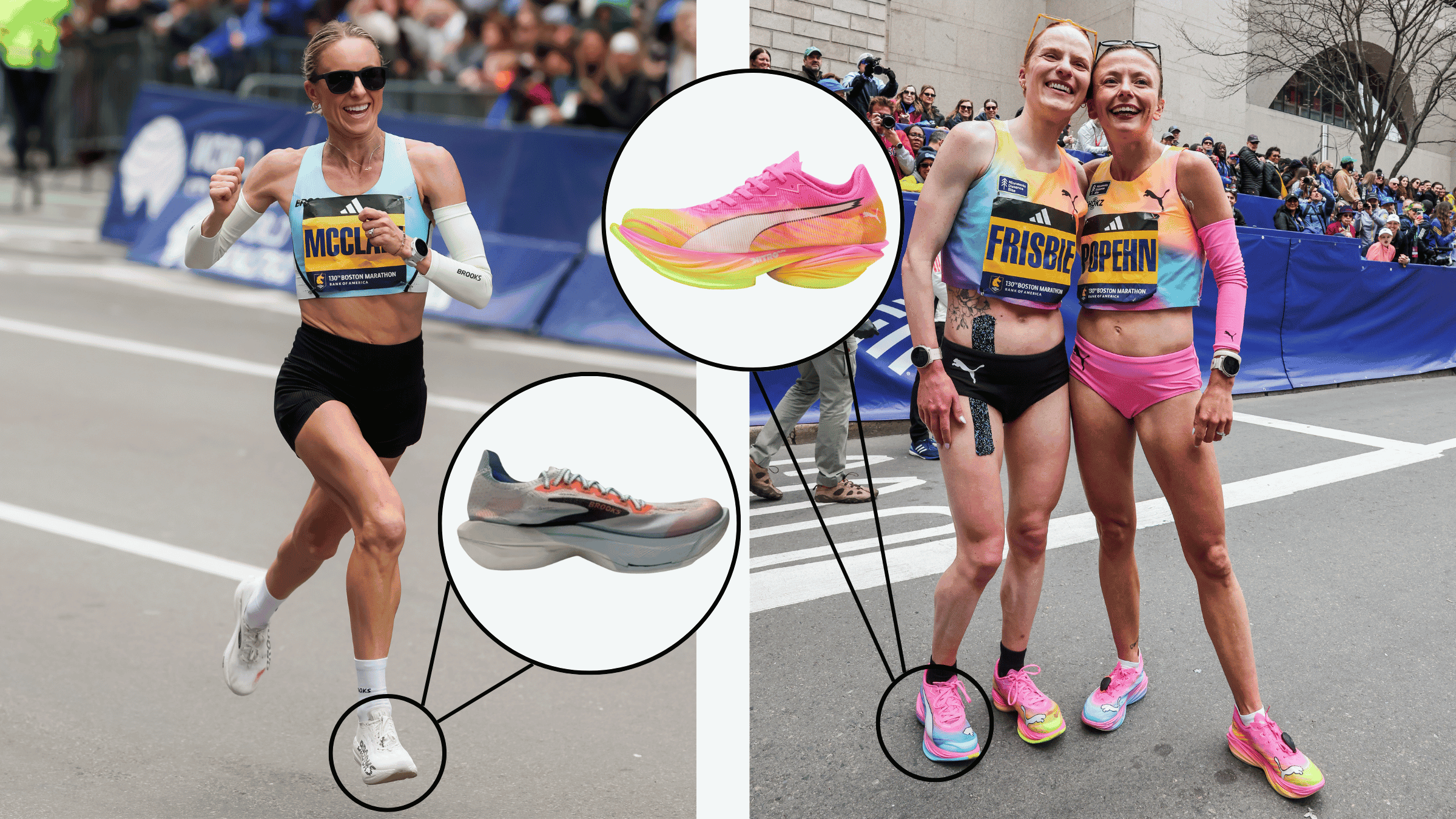 Jess McClain, Annie Frisbie, and Dakota Popehn 2026 Boston Marathon