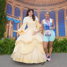 Belle and Lanae pose during the Run Disney Princess Half Marathon