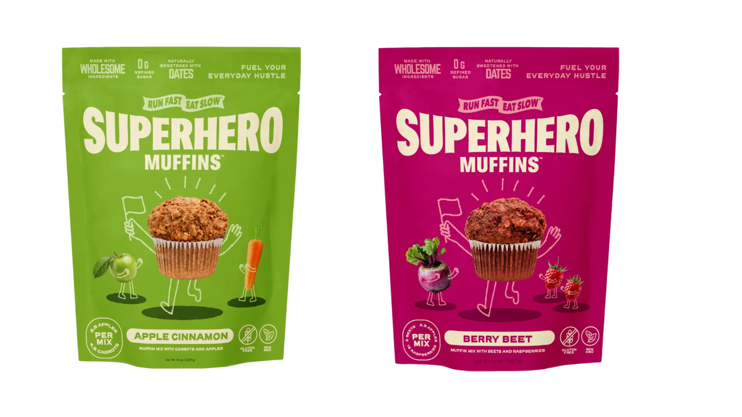 two flavors superhero muffin mix